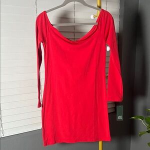 Wild Fable Red Long Sleeve Mini Dress
